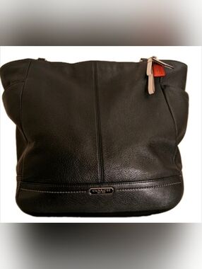 Coach F23622 Park North South Black Pebbled Soft Leather Shoulder/Tote Bag LG